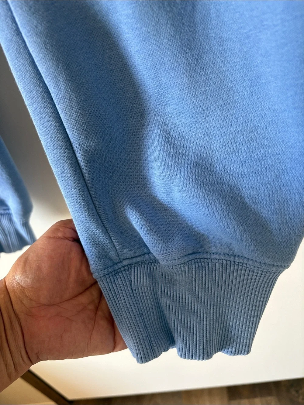 Nike Blue Fleece Jogger Sweatpants Embroidered Swoosh Athleisure Sporty Small